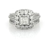 Thumbnail Image 1 of Previously Owned Princess & Round-Cut Diamond Bridal Set 2-1/2 ct tw 14K White Gold