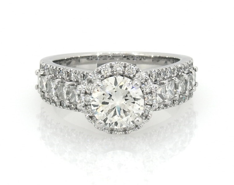 Main Image 1 of Previously Owned Diamond Engagement Ring 2-3/8 ct tw 14K White Gold