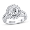 Thumbnail Image 0 of Previously Owned Lab-Created Diamond Engagement Ring 3-3/8 ct tw Round 14K White Gold