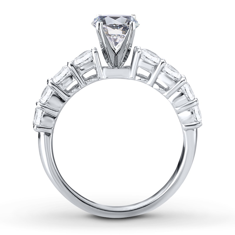 Main Image 2 of Previously Owned Diamond Engagement Ring Setting 1 ct tw Round 14K White Gold