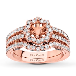 Previously Owned Le Vian Bridal Setting 1 ct tw Diamonds 14K Strawberry Gold