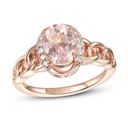 Previously Owned Le Vian Natural Morganite Ring 1/10 ct tw Diamonds 14K Strawberry Gold