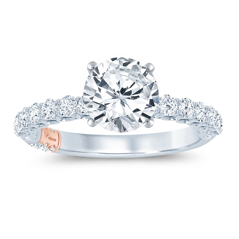 Main Image 3 of Previously Owned Pnina Tornai Lab-Created Diamond Engagement Ring Setting 1/2 ct tw Round 14K White Gold