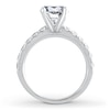 Thumbnail Image 1 of Previously Owned Lab-Created Diamond Engagement Ring Setting 3/4 ct tw Round 14K White Gold
