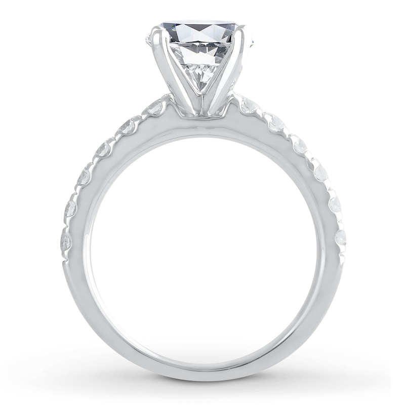 Previously Owned Lab-Created Diamond Engagement Ring Setting 3/4 ct tw Round 14K White Gold