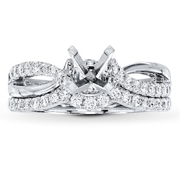 Previously Owned THE LEO Bridal Setting 1/2 ct tw Diamonds 14K White Gold