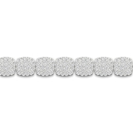 Previously Owned Diamond Line Tennis Bracelet 5 ct tw Princess/Round 14K White Gold