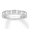 Thumbnail Image 1 of Previously Owned Diamond Anniversary Band 1 ct tw Round/Baguette 14K White Gold