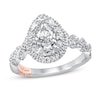 Thumbnail Image 1 of Previously Owned Pnina Tornai Mosaic of Love Diamond Engagement Ring 1-3/8 ct tw Pear-shaped/Marquise/Round 14K White Gold