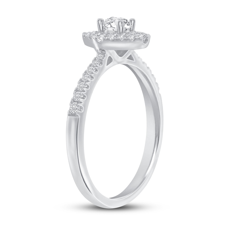 Main Image 2 of Previously Owned Diamond Engagement Ring 1/2 ct tw Round 14K White Gold