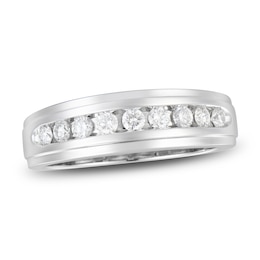 Previously Owned Men's Diamond Anniversary Band 1/2 ct tw Round 14K White Gold