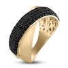 Thumbnail Image 3 of Previously Owned Black Diamond Crisscross Ring 1 ct tw Round 14K Yellow Gold