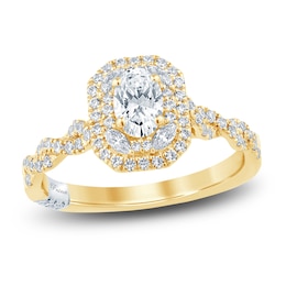 Previously Owned Pnina Tornai Diamond Engagement Ring 1 ct tw Oval/Marquise/ Round 14K Yellow Gold