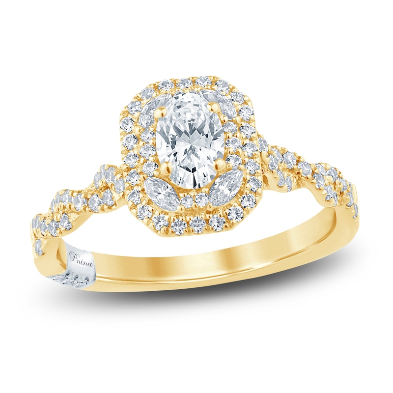 Main Image 1 of Previously Owned Pnina Tornai Diamond Engagement Ring 1 ct tw Oval/Marquise/ Round 14K Yellow Gold