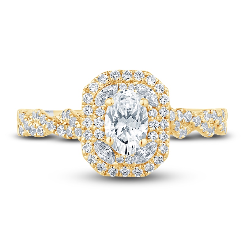 Main Image 3 of Previously Owned Pnina Tornai Diamond Engagement Ring 1 ct tw Oval/Marquise/ Round 14K Yellow Gold