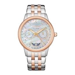 Previously Owned Citizen Calendrier Mother-of-Pearl Stainless Steel Women's Watch FD0006-56D