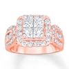 Thumbnail Image 1 of Previously Owned Diamond Ring 2 ct tw Princess/Round 14K Rose Gold