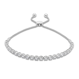 Previously Owned Lab-Created Diamond Line Bolo Bracelet 2 ct tw 14K White Gold