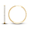 Thumbnail Image 2 of Previously Owned Lab-Created Diamond Hoop Earrings 10 ct tw Round 14K Yellow Gold