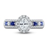 Thumbnail Image 3 of Previously Owned Vera Wang WISH Diamond & Blue Sapphire Engagement Ring 1 ct tw Round 14K White Gold