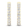 Thumbnail Image 1 of Previously Owned Lab-Created Diamond Inside-Out Hoop Earrings 1 ct tw 14K Yellow Gold