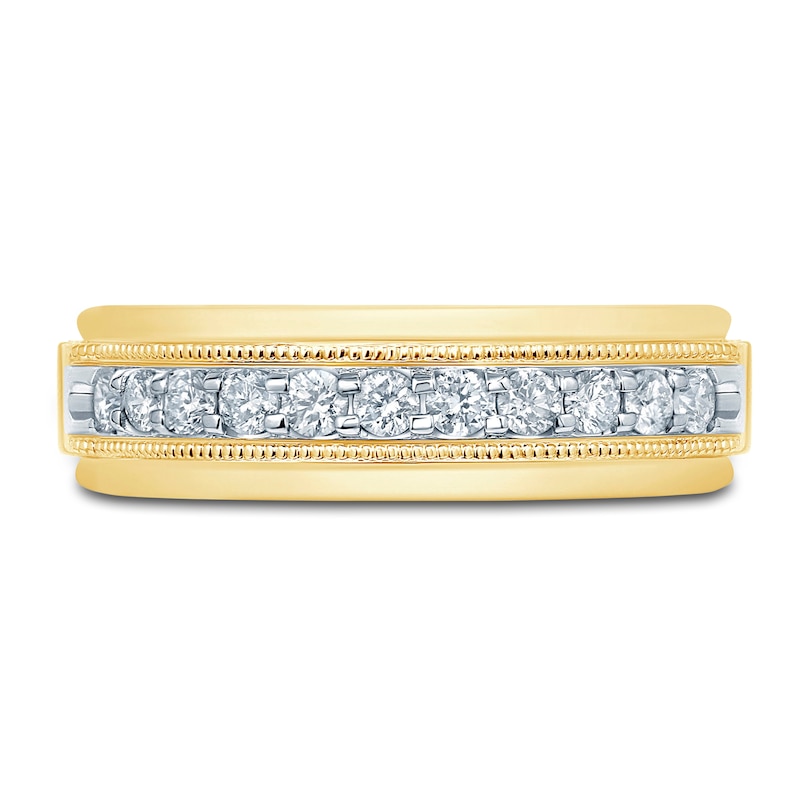 Main Image 3 of Previously Owned Men's Diamond Anniversary Band 1/2 ct tw Round 14K Yellow Gold