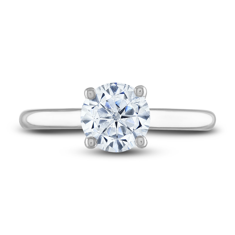 Main Image 3 of Previously Owned Lab-Created Diamond Solitaire Plus Engagement Ring 1-1/2 ct tw Round Platinum (F/SI2)