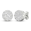 Thumbnail Image 1 of Previously Owned Lab-Created Diamond Stud Earrings 1-1/2 ct tw Round 14K White Gold