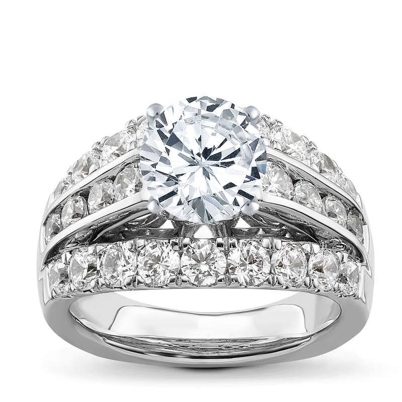 Main Image 3 of Previously Owned Diamond Engagement Ring Setting 2-1/5 ct tw Round 18K White Gold