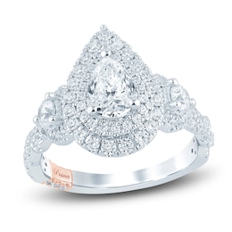 Previously Owned Pnina Tornai Diamond Engagement Ring 1-5/8 ct tw Pear/Round 14K White Gold