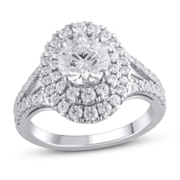 Previously Owned Lab-Created Diamond Engagement Ring 2-3/8 ct tw Round 14K White Gold