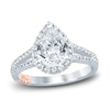 Thumbnail Image 1 of Previously Owned Pnina Tornai Lab-Created Diamond Engagement Ring 2-1/2 ct tw Pear/Round 14K White Gold