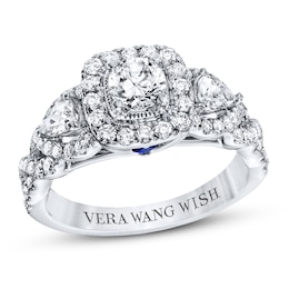 Previously Owned Vera Wang WISH 1-3/8 ct tw Diamond Engagement Ring 14K White Gold Ring