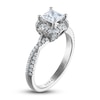 Thumbnail Image 2 of Previously Owned Vera Wang WISH Diamond Engagement Ring 1-1/5 ct tw Princess/Round 14K White Gold