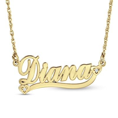 Dia Accent Name Necklace | Jared