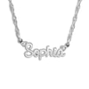 Thumbnail Image 1 of Personalized Name Necklace Diamond Accents 10K White Gold 18&quot;