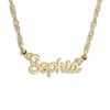 Thumbnail Image 0 of Personalized Name Necklace Diamond Accents 10K Yellow Gold 18"