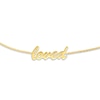 Thumbnail Image 1 of "LOVED" Choker Necklace 14K Yellow Gold 16" Adj.