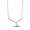 Thumbnail Image 2 of Diamond Cancer Constellation Pendant Necklace 1/6 ct tw Round 14K Rose Gold
