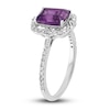 Thumbnail Image 2 of Natural Amethyst Engagement Ring 1/4 ct tw Diamonds 14K White Gold