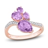 Thumbnail Image 0 of Natural Amethyst Ring 1/10 ct tw Diamonds 14K Rose Gold