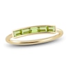 Thumbnail Image 0 of Juliette Maison Natural Peridot Baguette Bar Ring 10K Yellow Gold