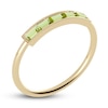 Thumbnail Image 1 of Juliette Maison Natural Peridot Baguette Bar Ring 10K Yellow Gold