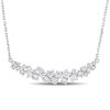 Thumbnail Image 0 of Diamond Cluster Necklace 1-1/10 ct tw Round 14K White Gold 16"