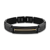 Thumbnail Image 1 of Men's Accent Bracelet Gold Ion-Plated Stainless Steel/Black Titanium 8.5&quot;