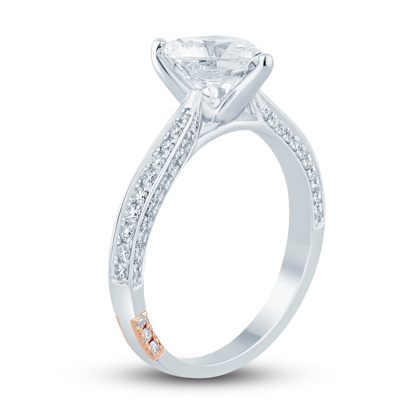 Pnina Tornai Diamond Heart Engagement Ring 2-1/3 ct tw Round 14K White ...