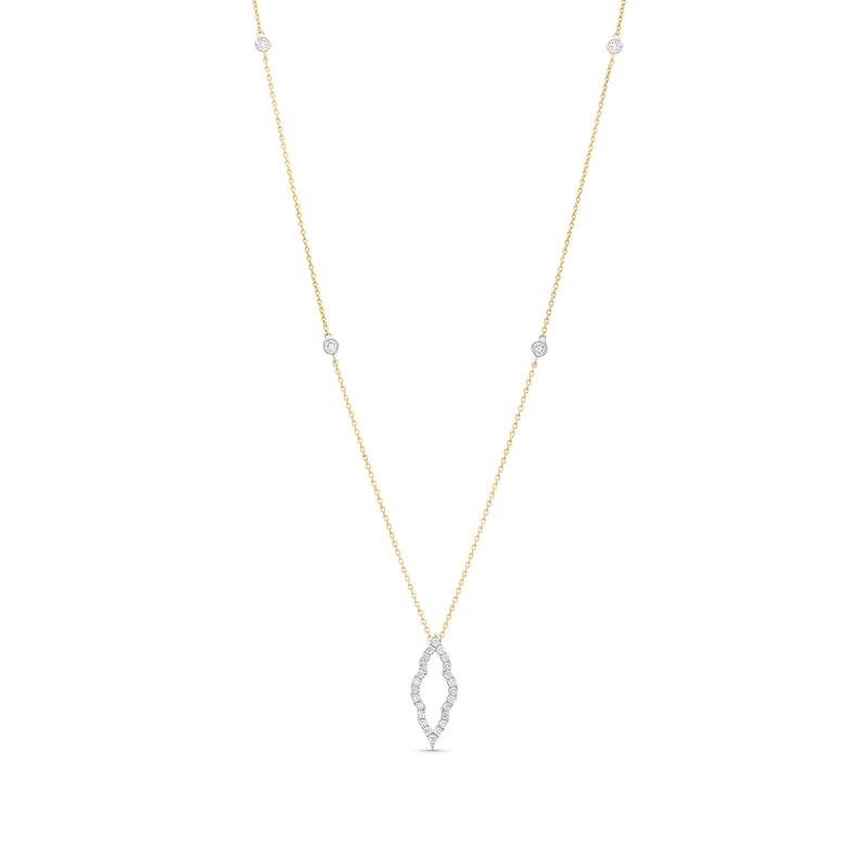 Main Image 1 of Kallati Diamond Necklace 1/3 ct tw Round 14K Yellow Gold