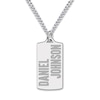 Thumbnail Image 1 of Engravable Dog Tag Necklace Sterling Silver 22&quot;