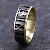 Thumbnail Image 4 of Men's Birch Wedding Band Titanium/14K Yellow Gold 7.5mm