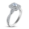 Thumbnail Image 2 of Vera Wang WISH Diamond Engagement Ring 1 ct tw Emerald/Round 14K White Gold